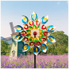 Wind Sculpture Garden Yard Windmill
