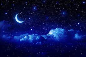 blue starry sky aesthetic hd wallpaper