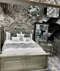 Cavalier Silver Queen Sleigh Bedroom