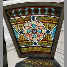 Antique Stained Glass Window With