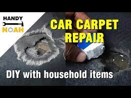 car floor carpet hole repair diy with