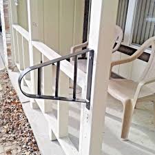 This rule is designed to provide enough walking space up and down the staircase. New Handrail Wrought Iron 1 2 Steps Steel Grab Rail Single Post Porch Stair Schmiedeeisen Handlauf Ideen Veranda Treppe