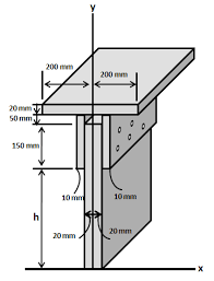 if h 390 mm locate the centroid bar