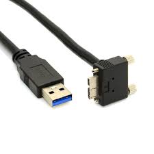 3m 90 Degree Right Angled Micro Usb Screw Mount To Usb 3 0 Data Cable For Camera Computer Cables And Connectors Chart Computer Adapter Cables From