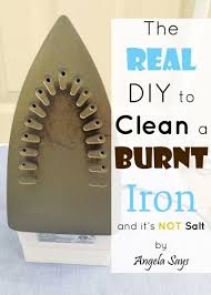 the real diy to clean a burnt iron