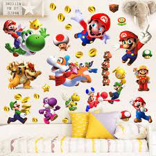 3d Mario Background Wall Decoration