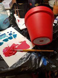 Painting Flower Pots With Acrylics