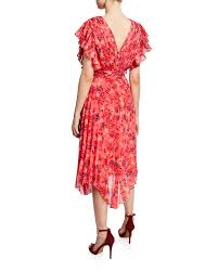Daze Floral Print Pleated Midi Dress
