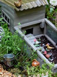 miniature fairy garden in a container