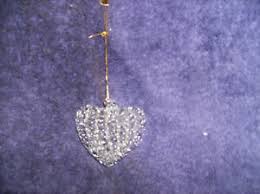 spun glass heart ornament reversible