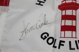 Autograph will also produce nft's featuring brady. Lot Detail Stewart Cink Signed Mci Classic The Heritage Of Golf At Harbour Town Flag Jsa Aloa