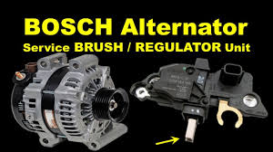 Identify the system being tested by the wire or wires that extend from behind the flywheel. Bosch Alternator Regulator Replacement Alternator Brush Change Youtube