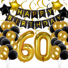 60th birthday decorations supplies for