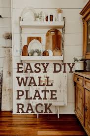 Easy Diy Wall Plate Rack The Ponds