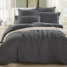 Grey Chambray Cover Set Daniadown Bed