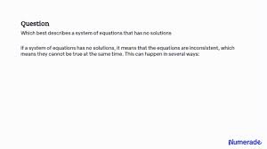 System Of Equations That Has No Solutions