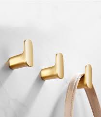 Modern Solid Brass Hook Gold Silver