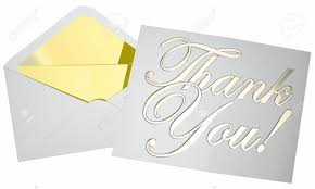 Thank You Note Message Letter Envelope Opening 3d Words