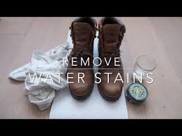 remove water stains from leather shoes