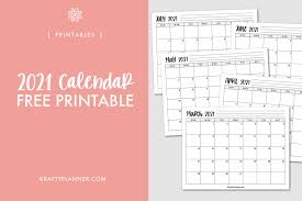 12 month calendar 2021 one page are available here for download. Basic 2021 Landscape Calendar Free Printable Krafty Planner