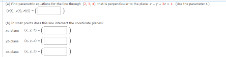 Answered A Find Parametric Equations