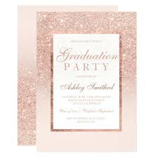 Elegant Party Invitations Packed With Faux Rose Gold Glitter Elegant