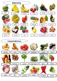 English Esl Fruit And Vegetables Worksheets Most