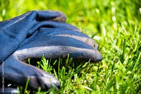 Rubber Grip Lying On Green Grass Lawn