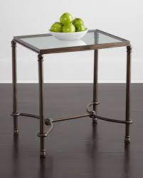 hanigan glass top end table