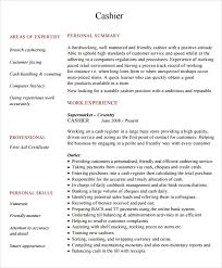 Free 9 Cashier Resume Templates In Free Samples Examples