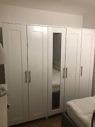 How to assemble ikea brimnes 2doors wardrobe. Ikea Brimnes White Wardrobe With 2 Doors And Brass Gold Handles 45 00 Picclick Uk