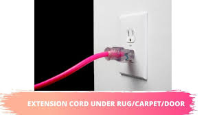 running an extension cord under rug
