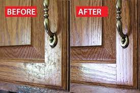 clean grease from kitchen cabinet doors