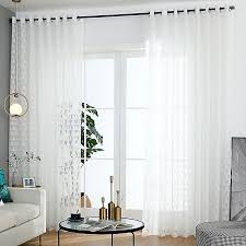 triangle print polyester tulle curtain