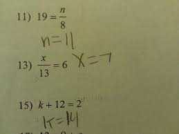 Solving Simple Equations Math Mistakes