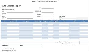 Auto Expense Report Word Template Word Templates For