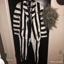 See how long transforms his cre. Homemade Hand Painted Beetlejuice Costume I Depop