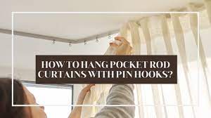 pocket rod curtains with a pin hook