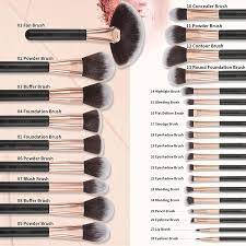 docolor makeup brushes 28 piece kabuki