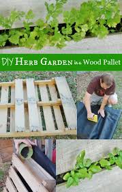 wood pallet garden for herbs tutorial