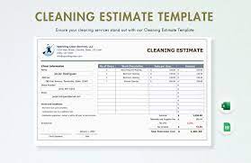 carpet cleaning estimate template in