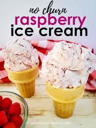 no churn raspberry ice cream with