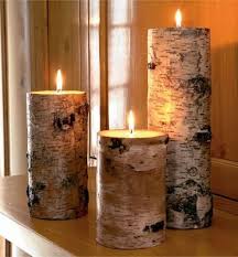 White Birch Candle Holders Candle
