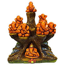 Sudha Gift & Toys Point Fibre Ashtavinayak Ganpati Seating On Tree,  Standard, Multicolour: Amazon.in: Home & Kitchen