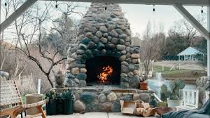 Giant Outdoor Stone Fireplace Build