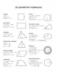 2d Geometry Formulas