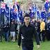 Flags burnt as left and right-wing protesters march in Melbourne
