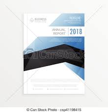 Awesome Business Brochure Template With Blue And Black Theme Annual Report Cover Page Design In A4 Size