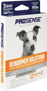 Pro Sense Safeguard 4 In 1 Small Dog Dewormer 1 Gram 3 Treatments