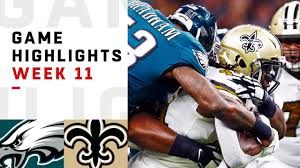 Behind 546 yards of total offense, the new orleans saints scored at least 45 points in their third straight game with a win over the philadelphia eagles. Eagles Vs Saints Week 11 Highlights Nfl 2018 Youtube